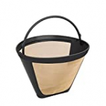 Gold Coffee filter – Permanent Reusable #4 Cone Shape metal Coffee Filter Mesh Tone Coffee Accessories – Cone Shape Coffee Filter 4 – 1PCs