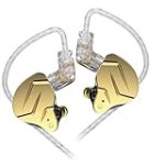 KZ ZSN Pro X Wired Gaming Earbuds, KZ in ears Monitor Headphones, HIFI iem with Hybrid Dual Driver 1ba 1dd High Fidelity Musicians in-ear Earphone with Detachable Tangle-Free Cable (Gold, without mic)